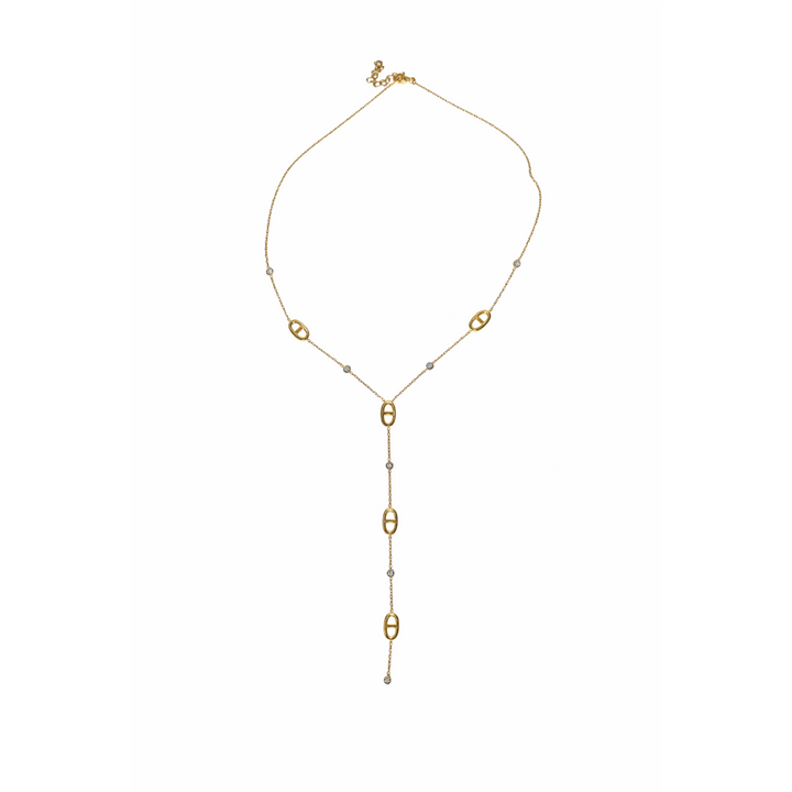 GOLD LONG SIGNATURE NECKLACE