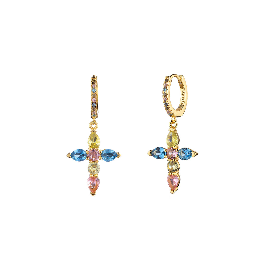 Pastel Cross Earring