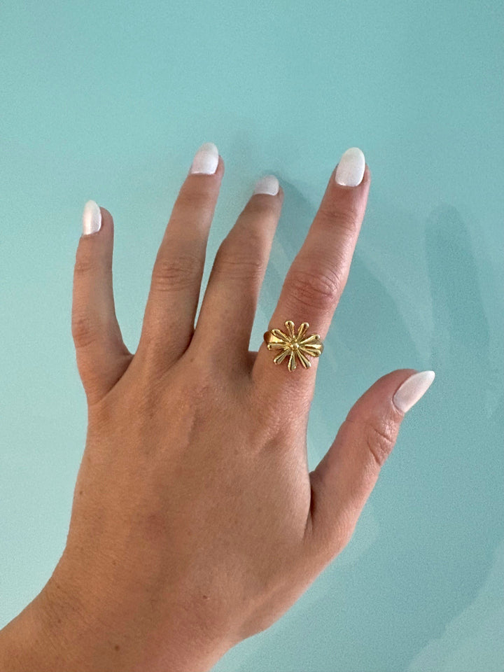 MINI GOUDEN BLOEMENRING