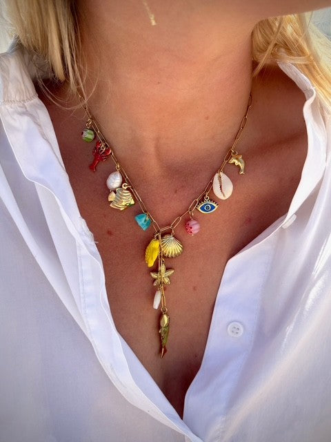 Multi Funky Y Necklace