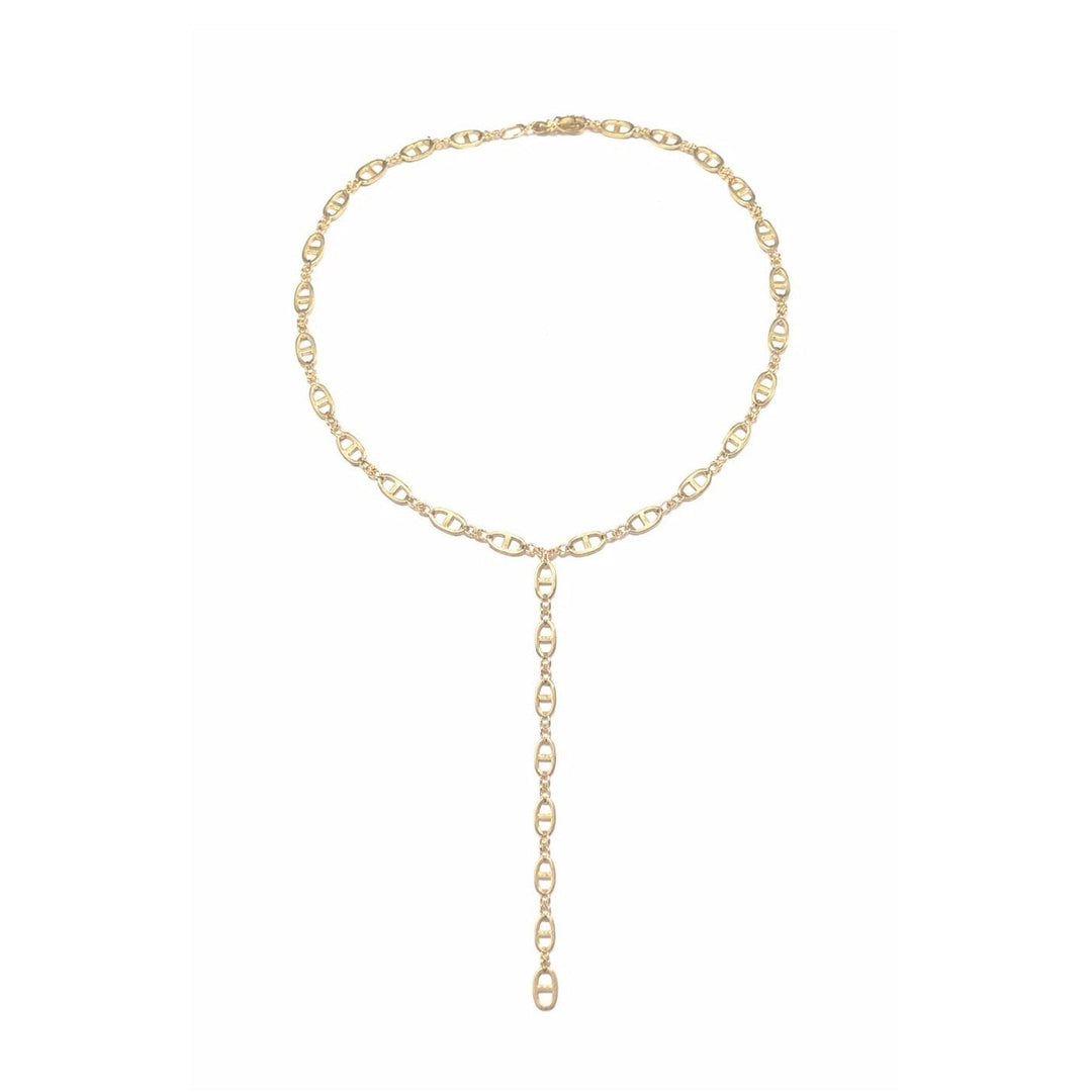 MULTI CHUNKY SIGNATURE Y-NECKLACE GOLD